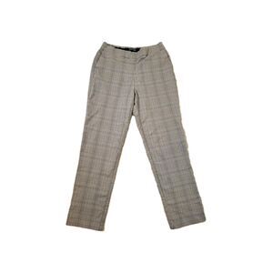 Hilary Radley Pants Womens Medium Plaid  Pull On Flat Front Mid Rise Comfort